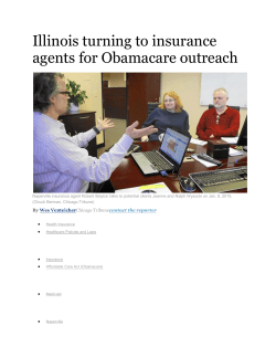 Illinois turning to insurance agents for Obamacare outreach
