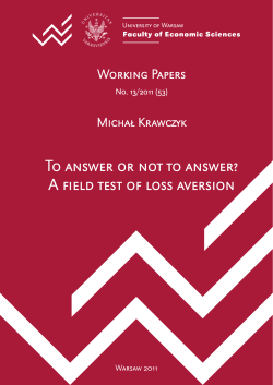 To answer or not to answer? A field test of loss aversion