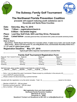Northwest Florida Prevention Coalition Family Golf Tournament all