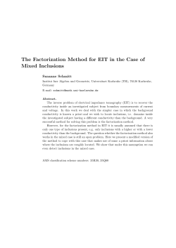 The Factorization Method for EIT in the Case of Mixed Inclusions