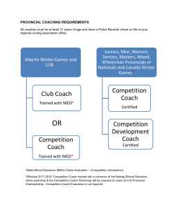 Club Coach Competition Coach Competition