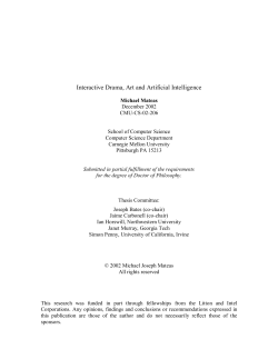 Interactive Drama, Art and Artificial Intelligence