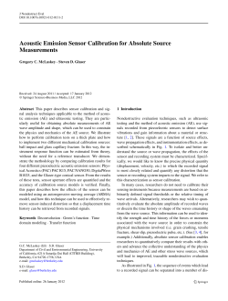 Acoustic Emission Sensor Calibration for