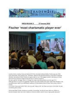 PRESS RELEASE 3 27 January 2016 Fischer `most charismatic