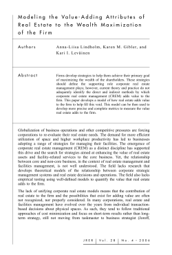 Modeling the Value-Adding Attributes of Real Estate to the Wealth