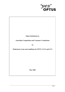 Optus Submission to