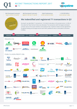 RECENT TRANSACTIONS REPORT 2017 We