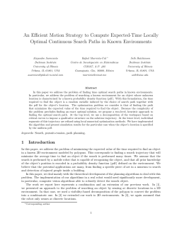 An Efficient Motion Strategy to Compute Expected-Time