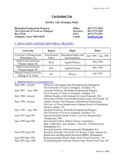 hanli liu - The University of Texas at Arlington