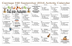 *Outside Time Weather Permitting. Activities subject to change
