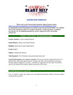The Industrial Revolution Lesson/Unit Plan