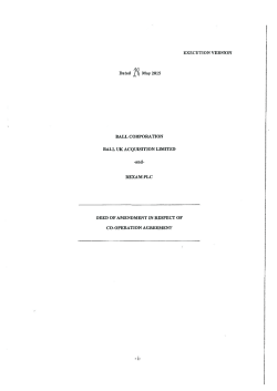EXECUTION VERSION Dated May 2015 BALL CORPORATION