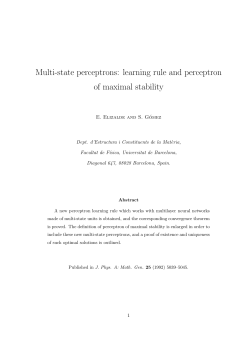 learning rule and perceptron of maximal stability