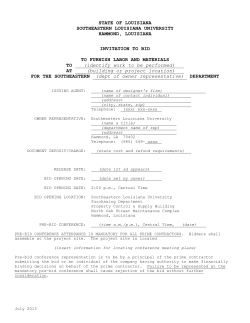 state of louisiana - Southeastern Louisiana University