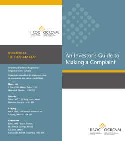 An Investor`s Guide to Making a Complaint