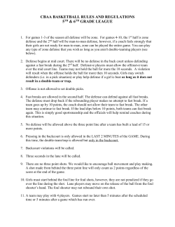 basketball rules and regulations