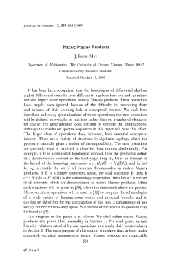 Matric Massey Products - University of Chicago Math