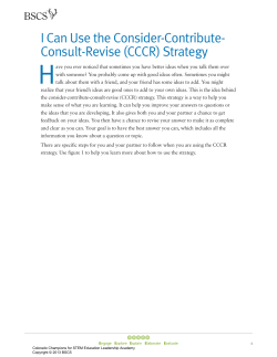 I Can Use the Consider-Contribute- Consult