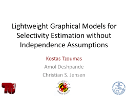 Lightweight Graphical Models for Selectivity Estimation without