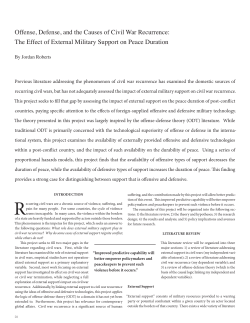 Offense, Defense, and the Causes of Civil War Recurrence: The