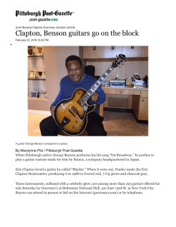 A guitar George Benson consigned to auction.