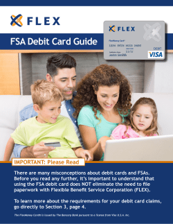 FSA Debit Card Guide - Flexible Benefit Service Corporation