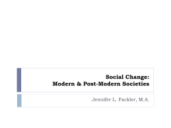 Chapter 24 - Social Change: Traditional
