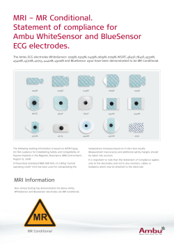 MRI &ndash; MR Conditional. Statement of compliance for Ambu