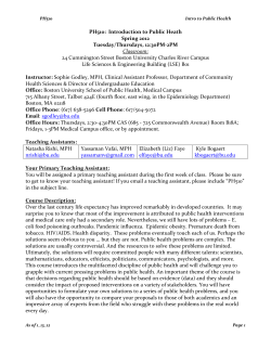PH510 Introduction to Public Health (BUSPH) Undergraduate