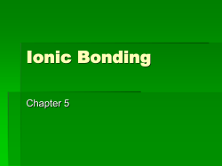 Ionic Bonding