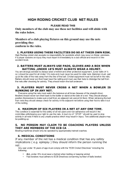 HRCCNet Rules2016 - High Roding Cricket Club