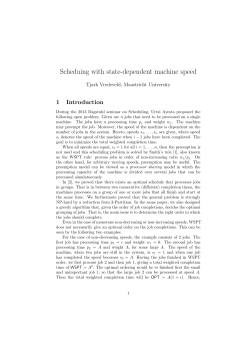 Scheduing with state-dependent machine speed