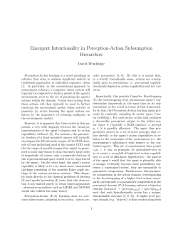 Emergent Intentionality in Perception