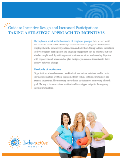 Guide to Incentive Design and Increased