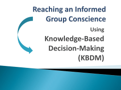Reaching an Informed Group Conscience - Saskatchewan Al-Anon