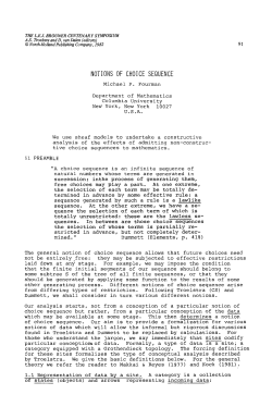 Notions of Choice Sequence