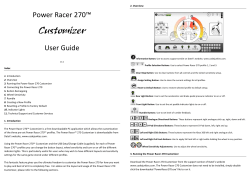 Power Racer 270&trade; User Guide