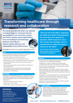 The future of health and social care depends on today`s research
