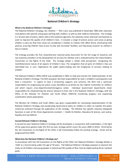 National Children`s Strategy