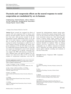 Oxytocin and vasopressin effects on the neural response to social