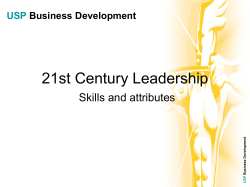 21st Century Leadership - Skills and Attributes