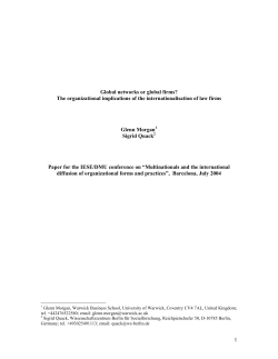 1 Global networks or global firms? The organizational implications of