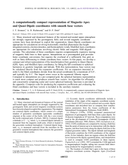 A computationally compact representation of Magnetic‐Apex and