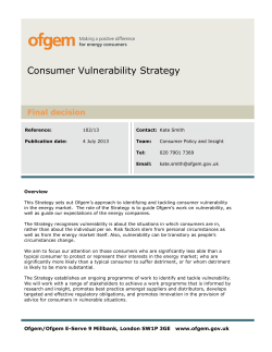 Consumer Vulnerability Strategy