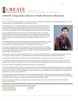 CREATE Using Game Theory to Study Resource Allocation