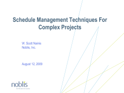 ScheduleManagementforComplexProjects_8_11_2009
