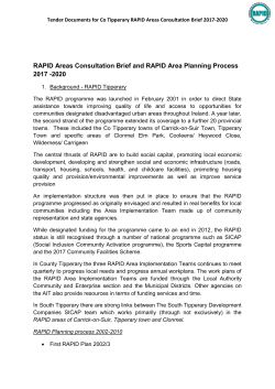 RAPID Areas Consultation Brief and RAPID Area