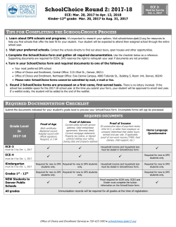 SchoolChoice Round 2: 2017-18 - DPS School of Choice