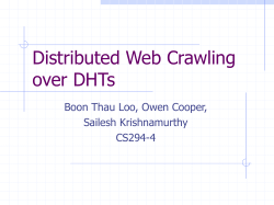 A Distributed Web Crawler over DHTs
