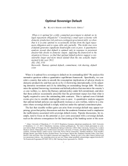 Optimal Sovereign Default